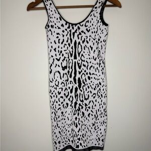 Bebe Monochrome Patterned Dress